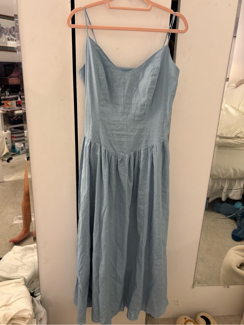 Express Light Blue Midi Sundress